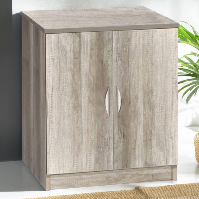 R White Cabinets 2 Door Grey Desk Height Cupboard - image 1