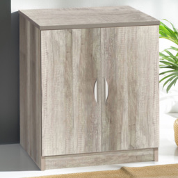 R White Cabinets 2 Door Grey Desk Height Cupboard