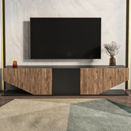 Decorotika Pearl Modern Black and Alina TV Unit