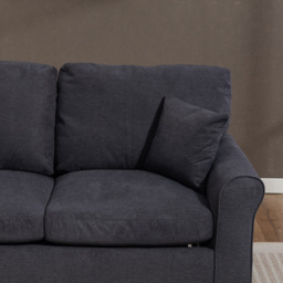 Artemis Home Lewiston 2 Seater Charcoal Grey Fabric Sofa Bed - thumbnail 2