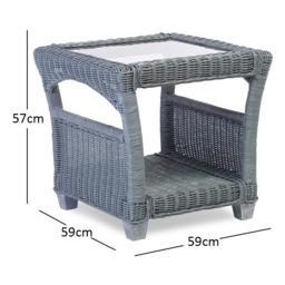 Desser Dijon Cane Grey Side Table - thumbnail 4