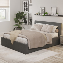 GFW Ascot Double Grey End Lift Ottoman Bed - thumbnail 1