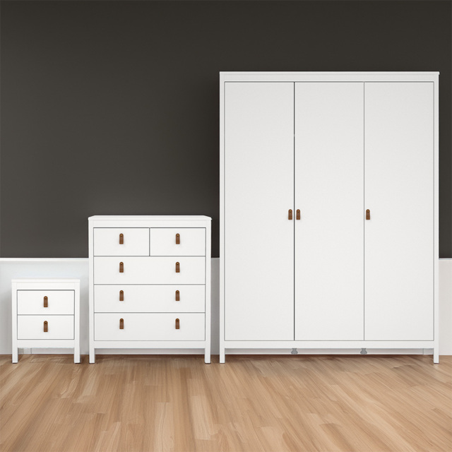 Florence Barcelona White 3 Piece Bedroom Furniture Set - image 1