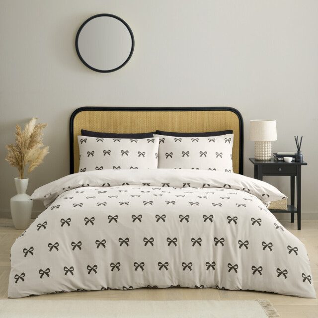 Polly Bows Duvet Set White Single - image 1