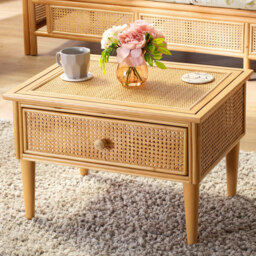 Desser Chester Single Drawer Natural Rattan Coffee Table