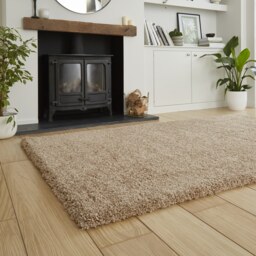 Ozzy Plain Shaggy Rug - Natural - 160x230cm - thumbnail 2