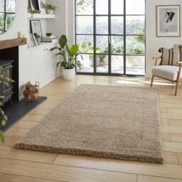 Ozzy Plain Shaggy Rug - Natural - 160x230cm - thumbnail 3