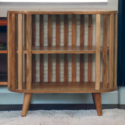 Artisan Furniture Ariella Brown 2 Shelf Solid Wood Cabinet
