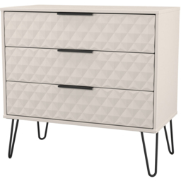 Crowndale Harlequin 3 Drawer Kashmir Matt Chest of Drawers Ready Assembled - thumbnail 2