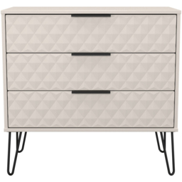 Crowndale Harlequin 3 Drawer Kashmir Matt Chest of Drawers Ready Assembled - thumbnail 3