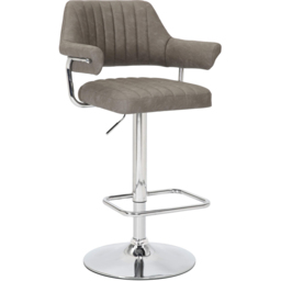 Shankar Cortez Charcoal Leather Bar Stool Set of 2 - thumbnail 2