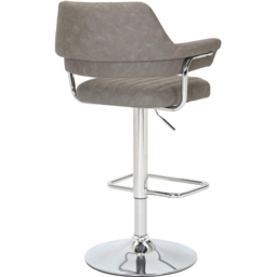 Shankar Cortez Charcoal Leather Bar Stool Set of 2 - thumbnail 4