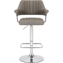 Shankar Cortez Charcoal Leather Bar Stool Set of 2 - thumbnail 3