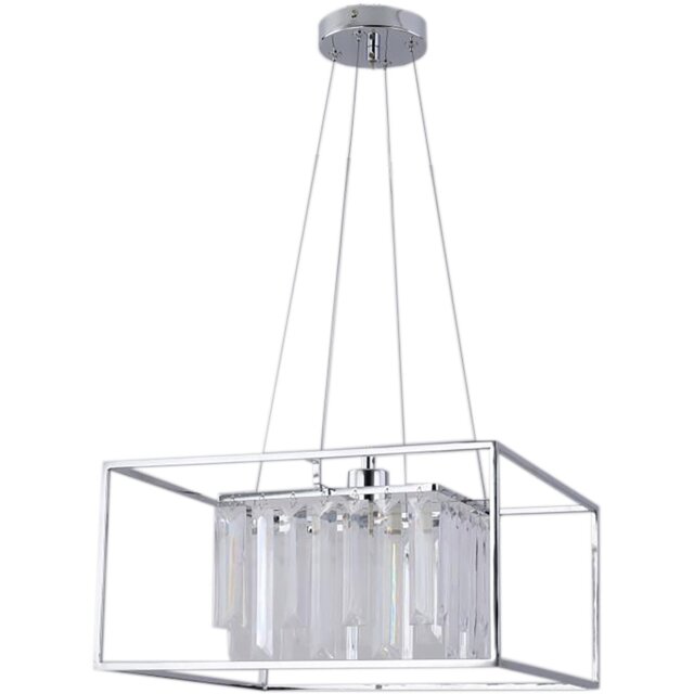 Esme Suspended Cube Crystal Chrome Ceiling Light
