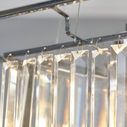 Esme Suspended Cube Crystal Chrome Ceiling Light - thumbnail 4