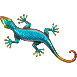 St Helens Multicolour Metal Gecko Garden Wall Ornament