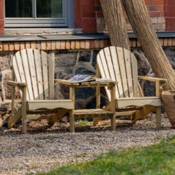 AMATA Ungurs 2 Seater Adirondack Love Seat Green - thumbnail 1