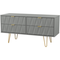 Crowndale Diamond 4 Drawer Dusk Grey Bed Box Ready Assembled - thumbnail 4