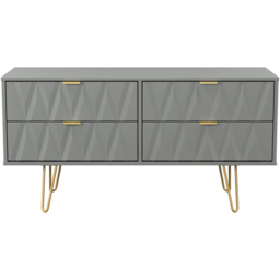 Crowndale Diamond 4 Drawer Dusk Grey Bed Box Ready Assembled - thumbnail 2