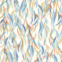 Origin Murals Willow Trees Blue Wall Mural - thumbnail 2