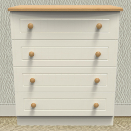 Crowndale Warwick Cream Ash and Oak 4 Drawer Chest of Drawers - thumbnail 1