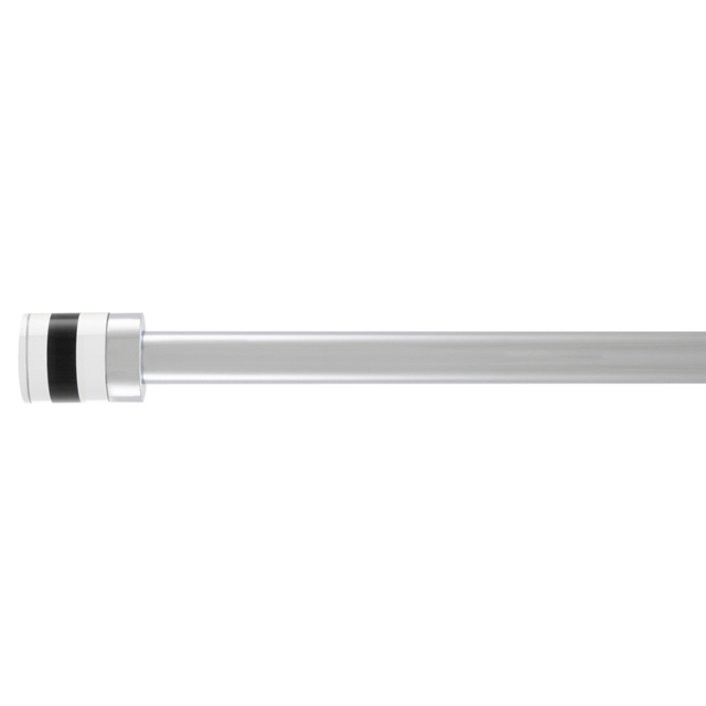 Calipso Black 120 to 210cm Extendable Curtain Pole