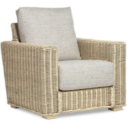 Desser Burford Blush Tweed Natural Rattan Armchair - thumbnail 2