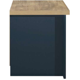 Birlea Highgate 2 Drawer Navy Blue and Oak Effect Bedside Table Set of 2 - thumbnail 4