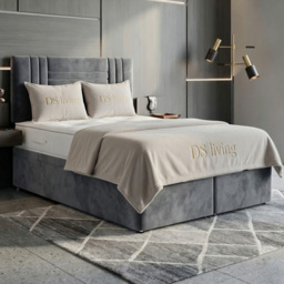 DS Living Orion Silver Super King Size Plush Ottoman Bed - thumbnail 1