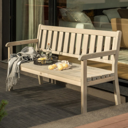 AMATA Ungurs 3 Seater Grey Straight Bench - thumbnail 1