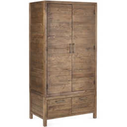 Julian Bowen Heritage 2 Door 2 Drawer Distressed Finish Wardrobe - thumbnail 2