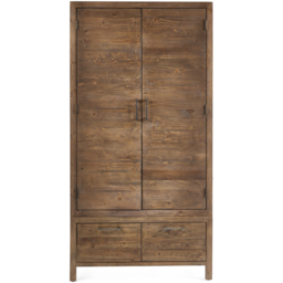 Julian Bowen Heritage 2 Door 2 Drawer Distressed Finish Wardrobe - thumbnail 3