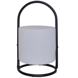 ValueLights Corte Black and White Cylinder LED Garden Table Lamp