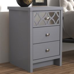 GFW Arianna 3 Drawer Cool Grey Bedside Table