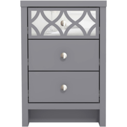GFW Arianna 3 Drawer Cool Grey Bedside Table - thumbnail 2
