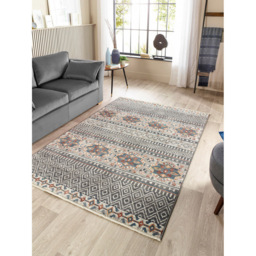 Origins Mandala Stripe Grey Rug 160 x 230cm - thumbnail 2