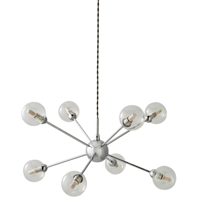 ValueLights Sputnik Chrome 8 Way Glass Globe Ceiling Pendant Shade and Bulbs - image 1