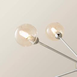 ValueLights Sputnik Chrome 8 Way Glass Globe Ceiling Pendant Shade and Bulbs - thumbnail 4