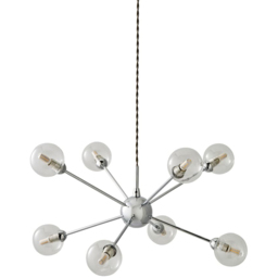 ValueLights Sputnik Chrome 8 Way Glass Globe Ceiling Pendant Shade and Bulbs - thumbnail 1