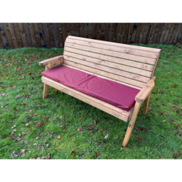 Charles Taylor 3 Seater Winchester Bench with Red Cushions - thumbnail 4