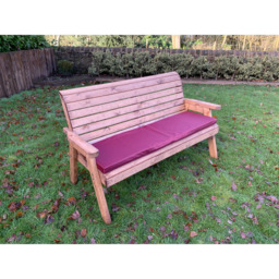 Charles Taylor 3 Seater Winchester Bench with Red Cushions - thumbnail 3