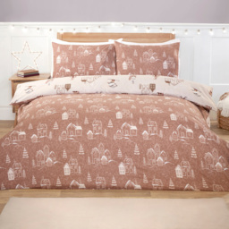 Natural King Size Chalet Gonks Christmas Duvet Set - thumbnail 2