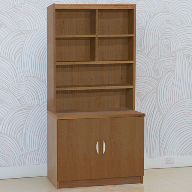 R White Cabinets 2 Door Brown Desk Height Cupboard - image 1