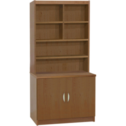 R White Cabinets 2 Door Brown Desk Height Cupboard - thumbnail 2