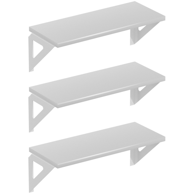 Homebase White Mini Shelf with White Brackets 3 Pack - image 1