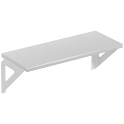 Homebase White Mini Shelf with White Brackets 3 Pack - thumbnail 3