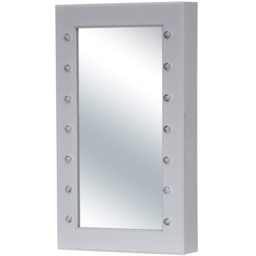 CARME Home Katie White LED Mirrored Jewellery Cabinet