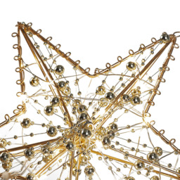 Living and Home Modern Metal Pre-Lit Star Christmas Tree Topper - thumbnail 3