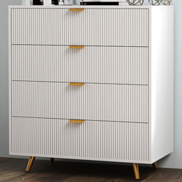 Portland 4 Drawer White Chest of Drawers