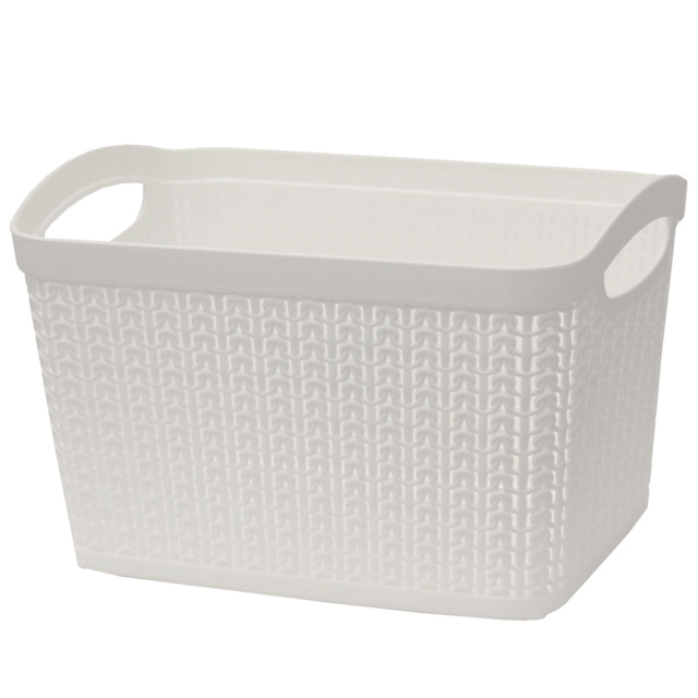 JVL Loop 6.6L White Storage Basket - image 1
